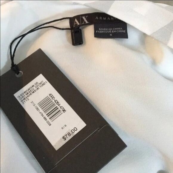 Armani Exchange Pleated Gray White Skirt - Picture 4 of 8